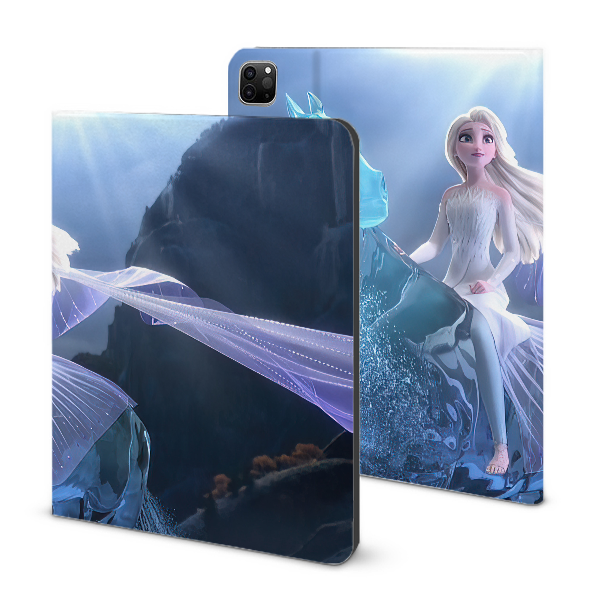 （画像用） アナと雪の女王 アンナ エルサ Frozen Anna Elsa IPad ケース ブック型 PUレザー TPU 耐衝撃 軽量 薄型 ペン収納なし 全面保護 IPad 各モデル対応